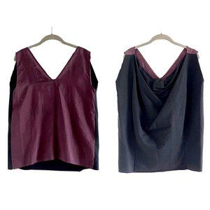 Marni Burgundy Two-Tone Sleeveless Top